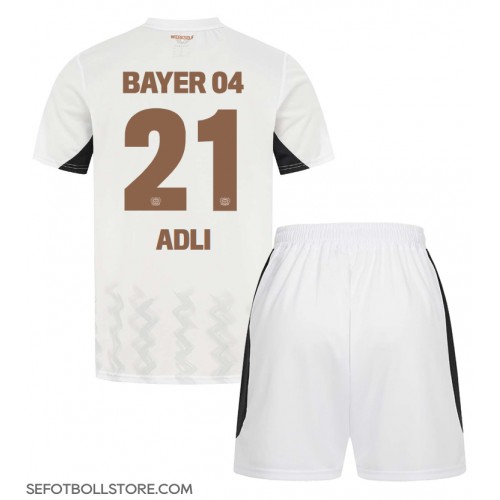 Bayer Leverkusen Amine Adli #21 Replika babykläder Bortaställ Barn 2024-25 Kortärmad (+ korta byxor)